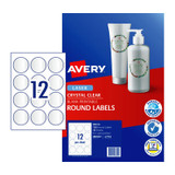 Avery Labels 12Up 60mm Clr Rd Packet of 10
