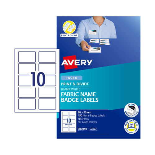 Avery Name Badge L7427 10 Up Packet of 15