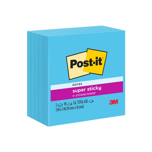 Post-It SS 654-5SSBE Blu 75X75 Boxes X 4
