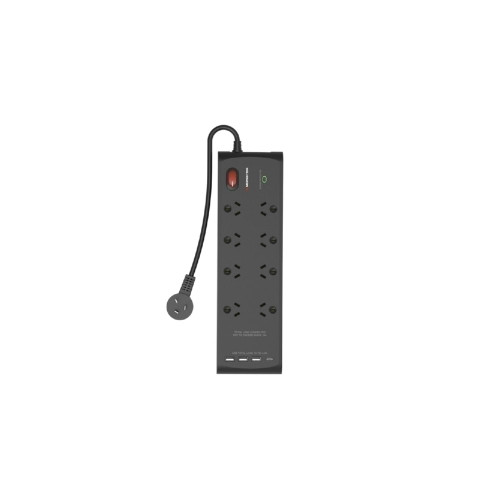 Monster 8-Port Surge+USB Black