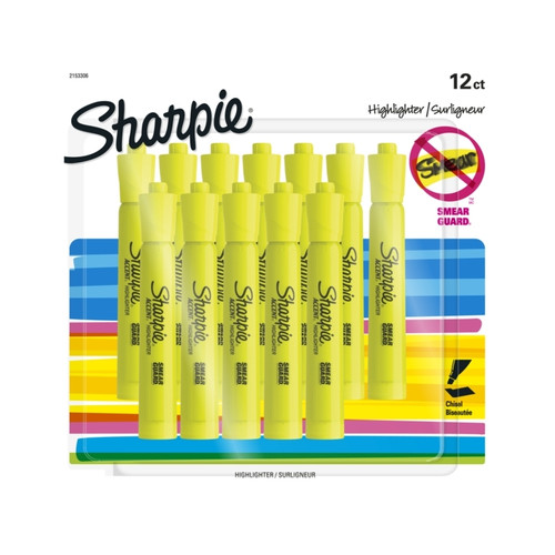 Sharpie Hiltr Tank Yellow Packet of 12 Boxes X 3