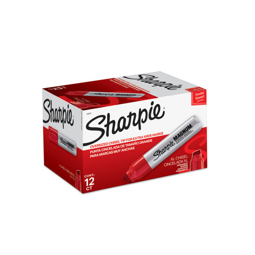 Sharpie Magnum PermMark 44 Red Packet of 12