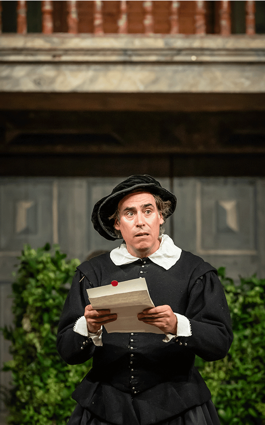 Stephen Mangan as Malvolio in Twelfth Night: For One Night Only.